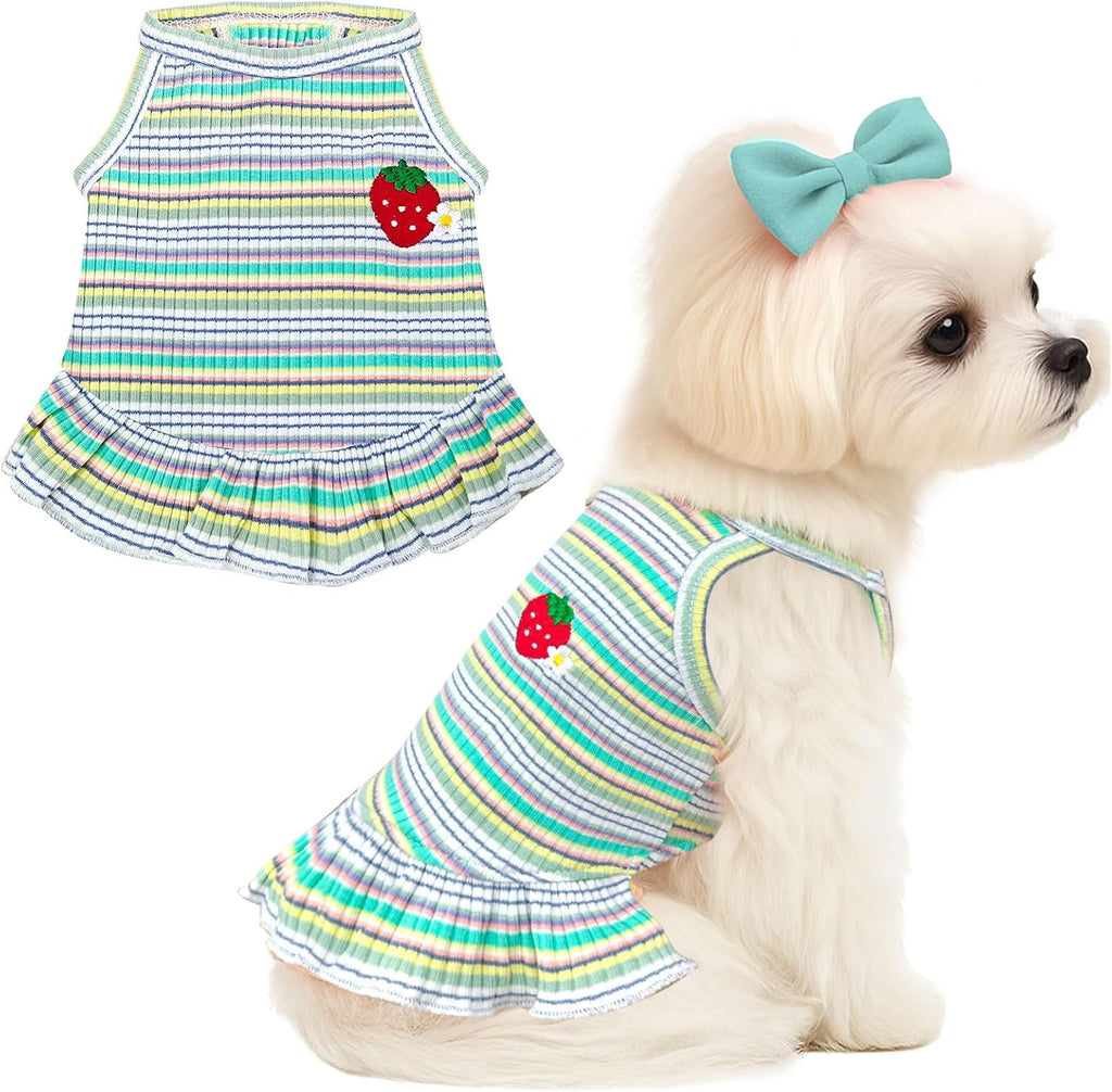 XGDMEIL soft stretch pet dress detailing neck and armhole openings