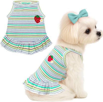 XGDMEIL soft stretch pet dress detailing neck and armhole openings