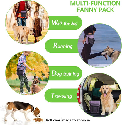 Kissleaf dog treat bag with included loud pet training clicker
