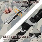 AUROTH shock absorbing dog leash displaying the elastic bungee tension section close up