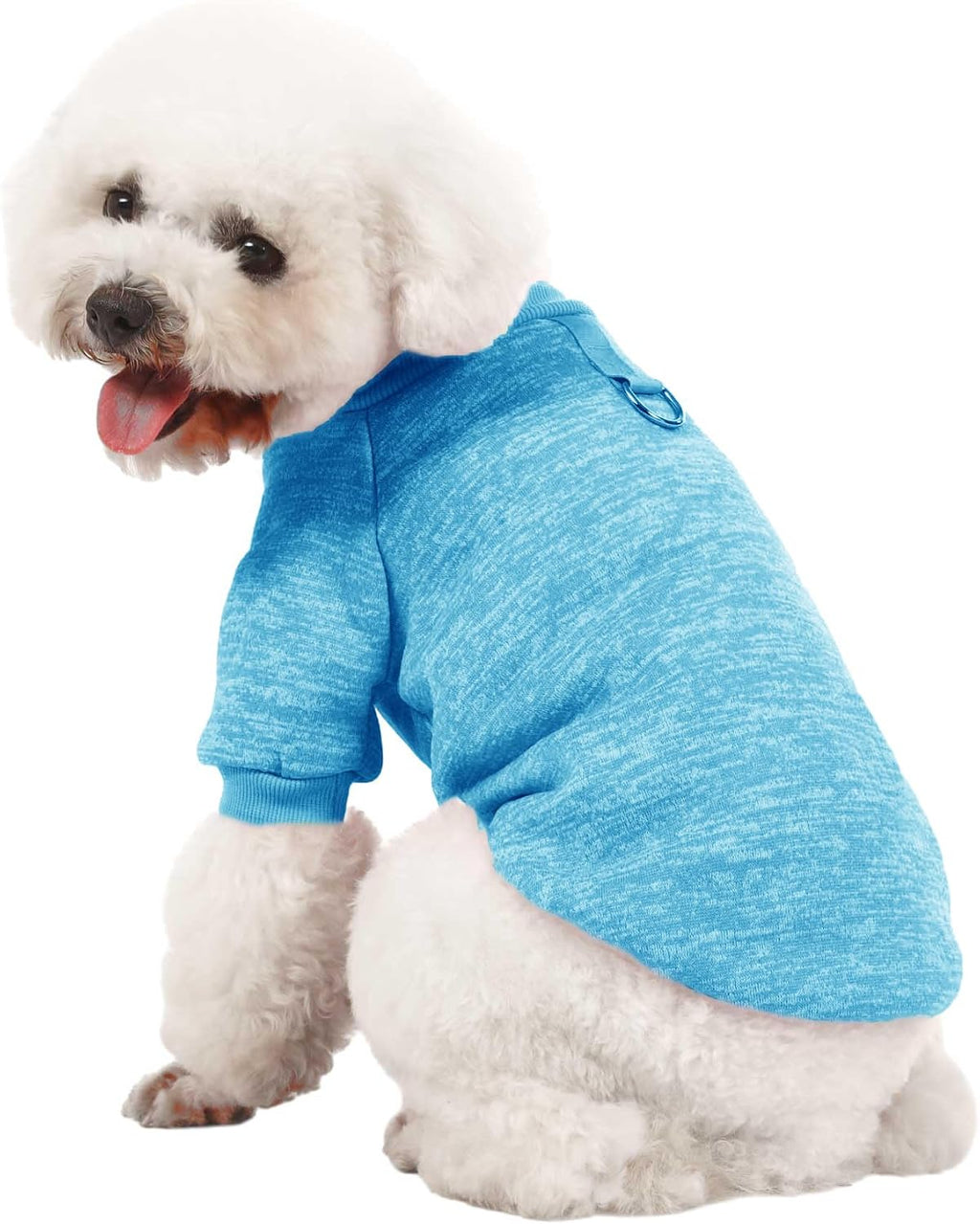 MOIRIG polyester pet pullover jacket showing the durable neck stitch details