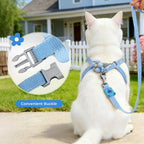 Small cat harness featuring daisy embellishment design