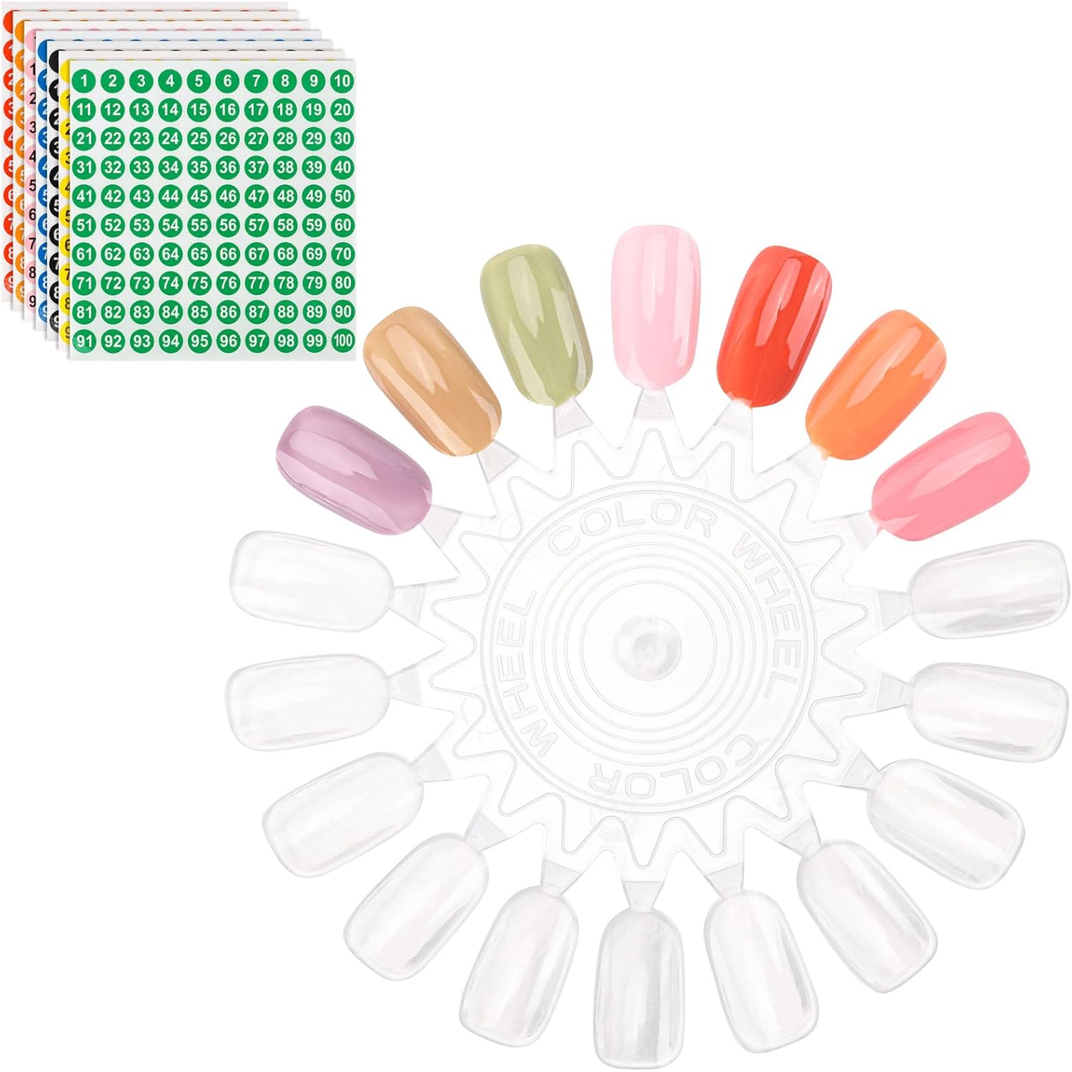 Tbestmax 720 pieces nail color swatches display kit front view