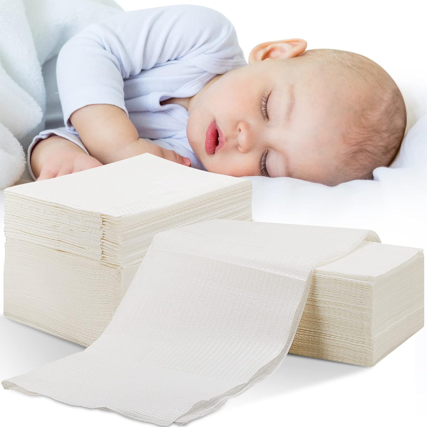 Mixweer disposable baby changing pads front view in packaging