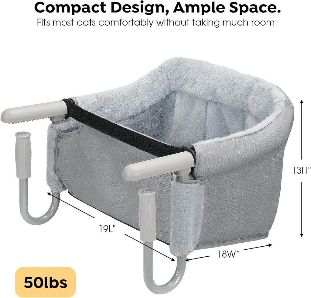 Veehoo cat desk bed demonstrating one-click folding mechanism