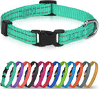 Joytale Dog Collars for Small Dogs, Feather-Light Double-Sided Reflective Nylon Collar for Night Safety, Adjustable Quick-Release for Growing Puppies, Hotpink, S (5/8" Width) - Image 10