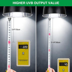 Close up view of the quartz glass tube on the UVB light