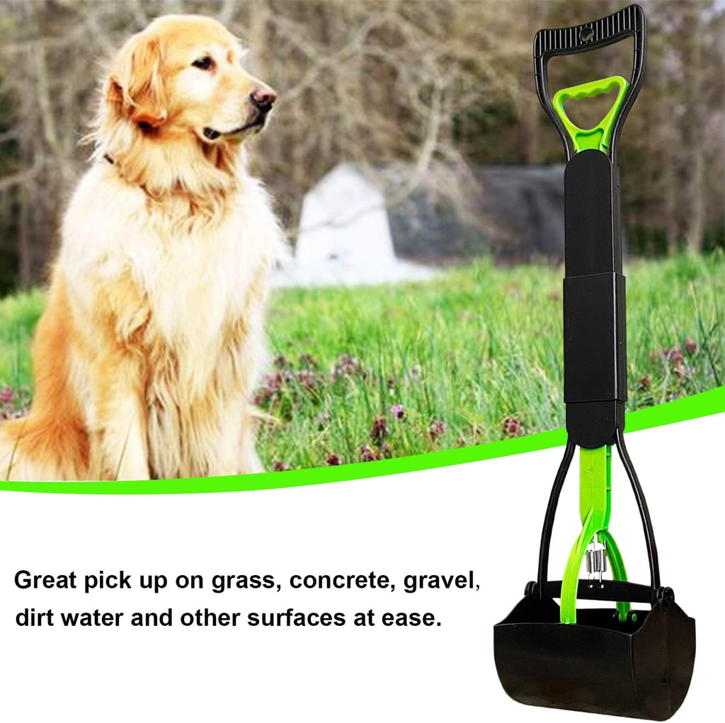 Ergonomic one handed operation dog waste collection tool