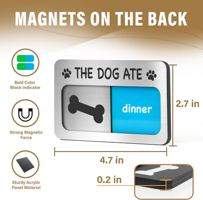 EliteSign magnetic pet meal tracker mounting options on kitchen wall