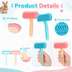 Soft silicone massage brush for small animals