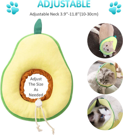 Two pieces of Frienda soft pet recovery collar in toast shape showing soft padded edge