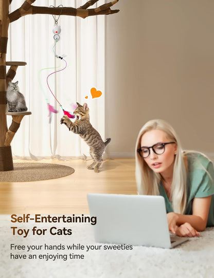 FEELNEEDY 2 in 1 smart cat device showing the internal five hundred milliampere hour rechargeable battery components.