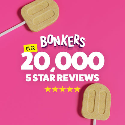 Nutritional information label on Bonkers Purrpops packaging