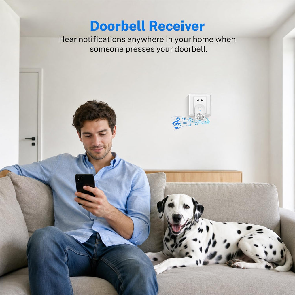 Side profile of ByteBlaz 1080p battery powered video doorbell