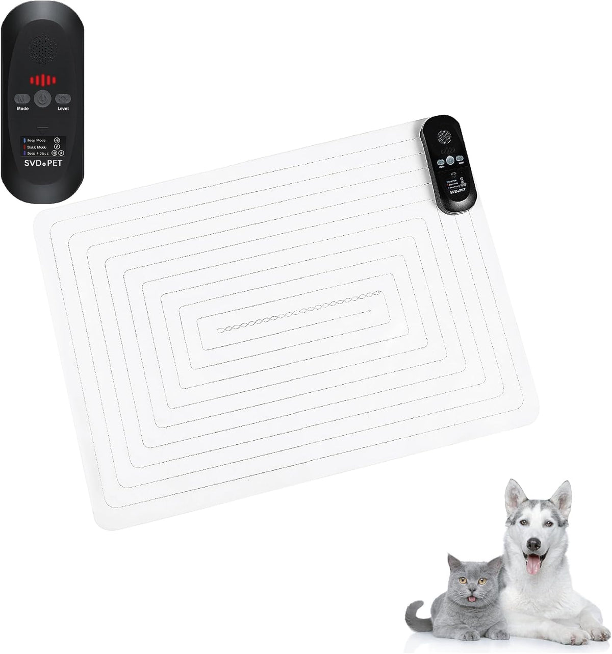 SVD.PET Pet Training Mat with Tester, 22" X 16", Scat Mat for Cats, Dogs Electronic Repellent Shock Mat for Indoor, 3 Training Modes, 5 Levels, Pet Safe Mode (White Controller) - Image 12