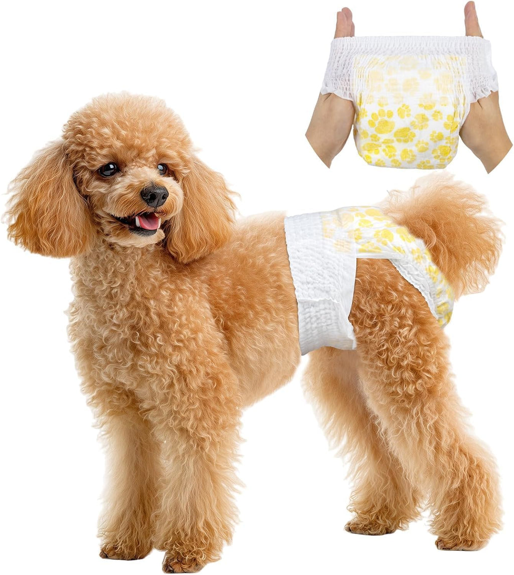 Pet Soft Disposable Dog Diapers Female, Pull Up Doggie Diapers for Female Dogs, 360 degreesStretchy Waist Puppy Diapers, Super Absorbent Doggy Diaper Leak Proof Design for Dogs in Heat (Small, Count, 20.0) - Image 12