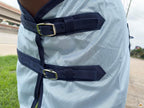 Equestrian UV protection bug and mosquito horse sheet belly wrap detail