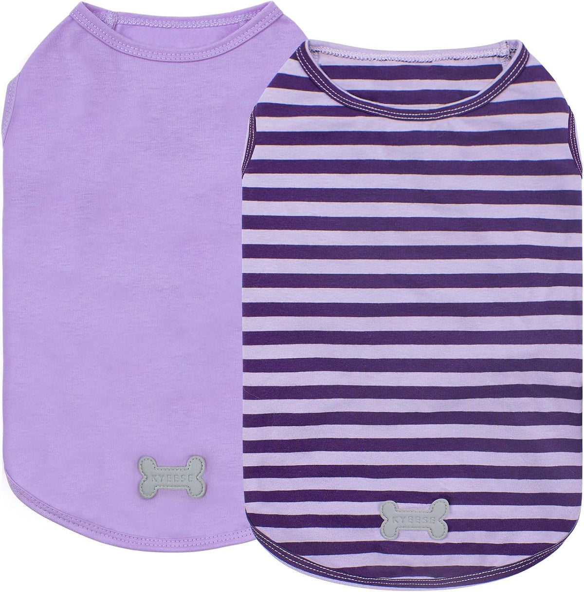 KYEESE 2Pack Dog Shirt, Soft Striped Dogs T Shirts, Lightweight Doggie Tank Top Cat Clothes, Sleeveless Dog Shirt for Small Dogs, Stretchy Pet Vest, Dark Blue, Medium - Image 15