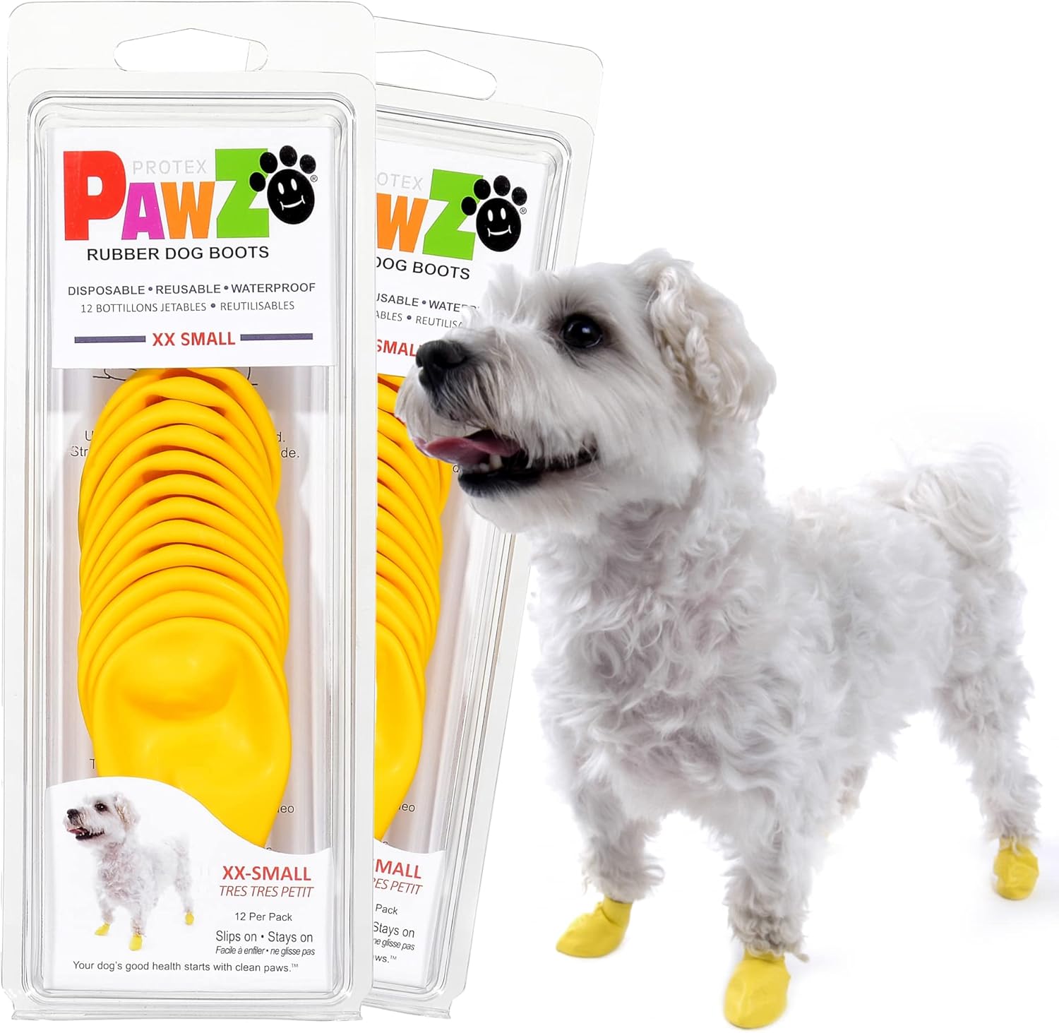 Pack of 24 Pawz biodegradable dog shoes
