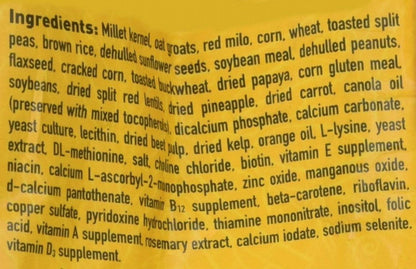 Authentic USA imported Hari bird food formula for lovebirds and cockatiels