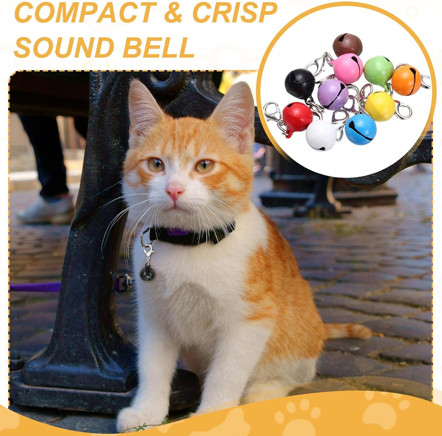 PETAXCELL corrosion resistant alloy pet safety bell charm with stainless steel keyring