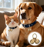 ValueBargain vintage style brass cat collar bell showing durable double loop construction