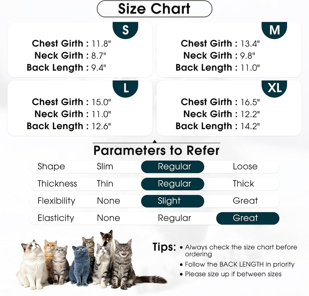 Side view of Dentrun cat recovery suit with hind leg openings