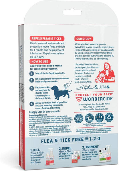Wondercide cruelty free USA made dog spot on repellent