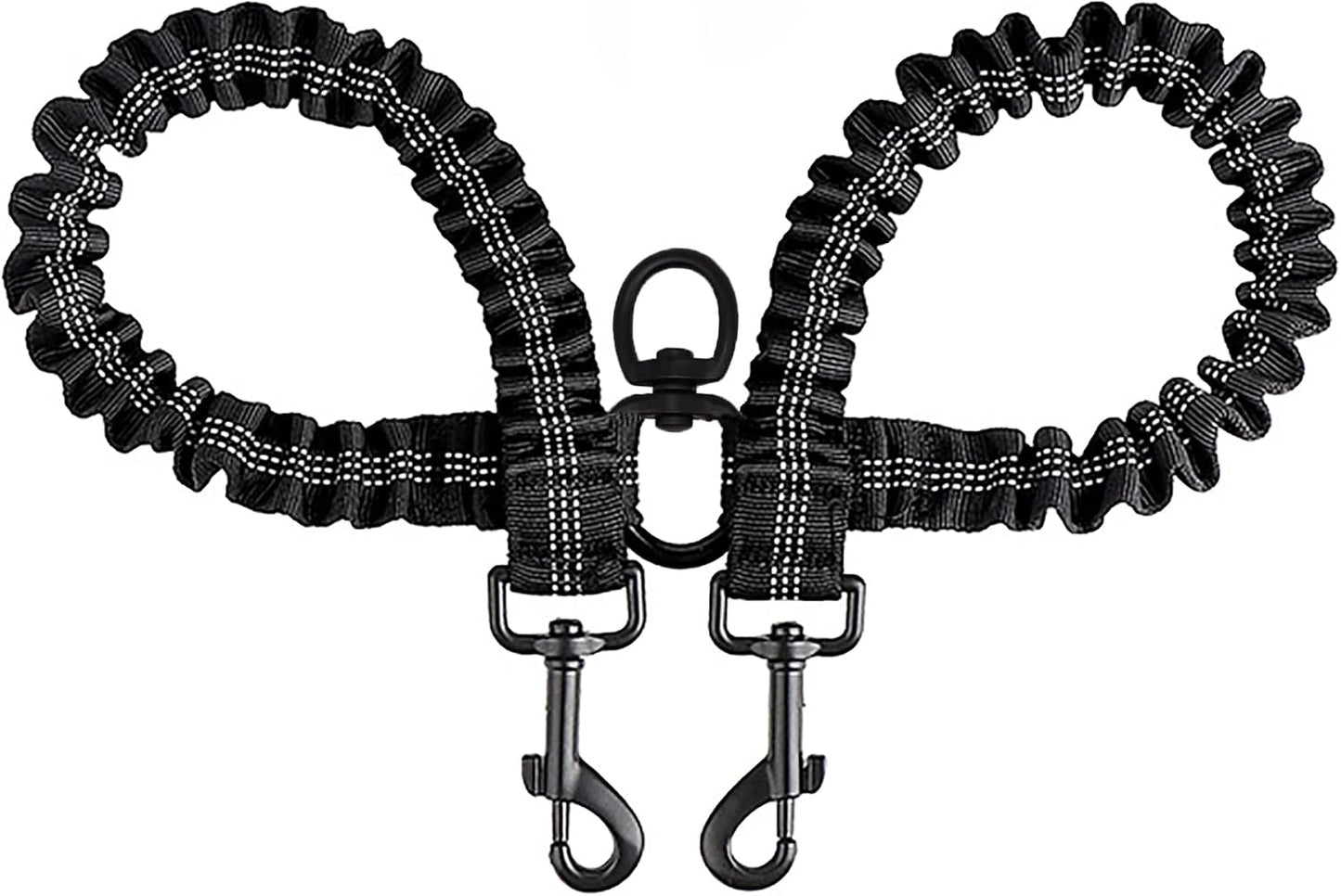 BAOBOTE Pet Double Dog Leash, Shock Absorbing Reflective Bungee Lead Walk 2 Dogs with Ease, 360 degrees Swivel No Tangle Double Dog Walking & Training Leash, Dual Dog Leashs for 6-120lbs Dogs (Pink) - Image 9