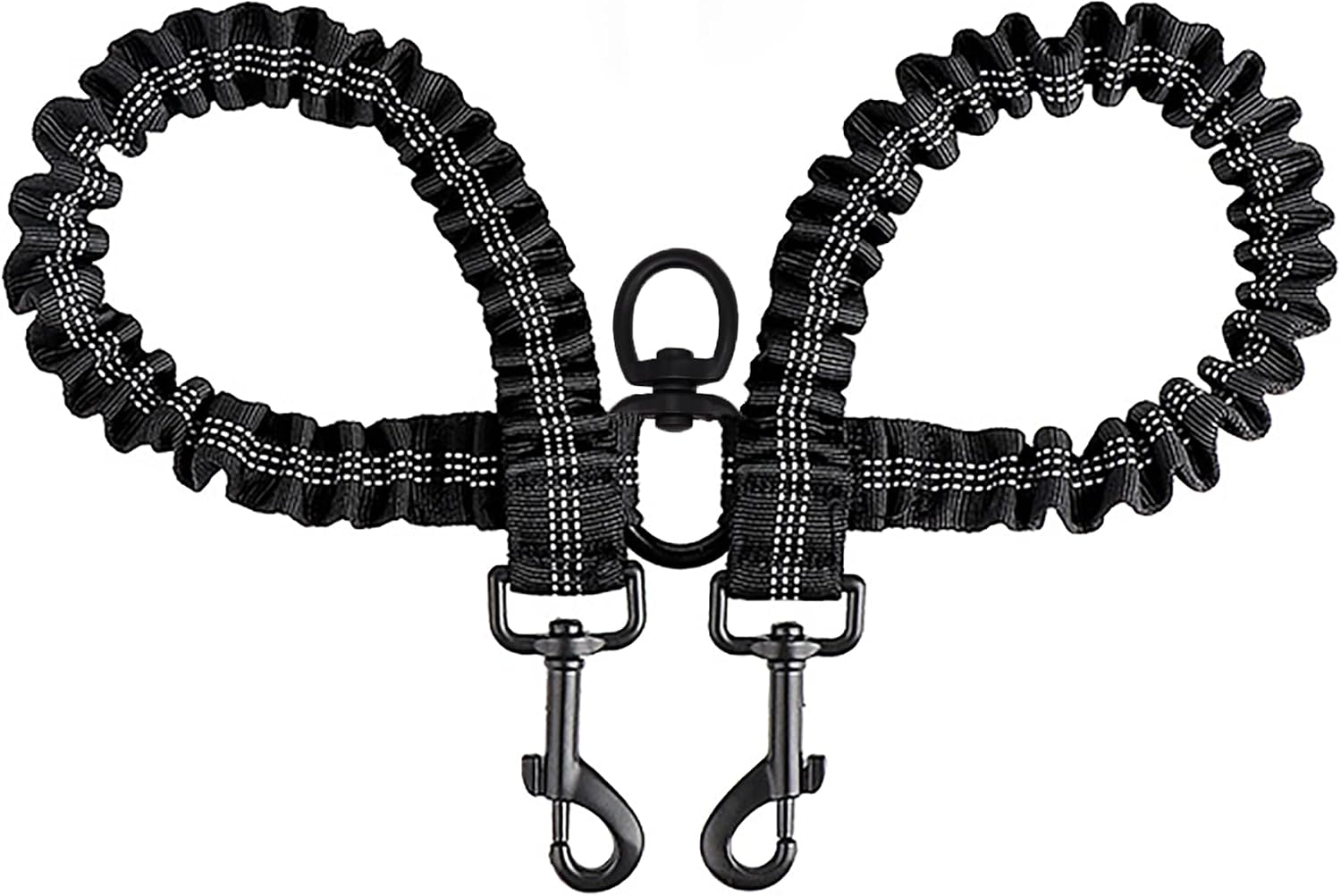 BAOBOTE Pet Double Dog Leash, Shock Absorbing Reflective Bungee Lead Walk 2 Dogs with Ease, 360 degrees Swivel No Tangle Double Dog Walking & Training Leash, Dual Dog Leashs for 6-120lbs Dogs (Pink) - Image 9