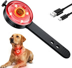 Yesbular Pro Dog Collar Light front view displaying the diamond shaped LED lens and black silicone attachment strap.