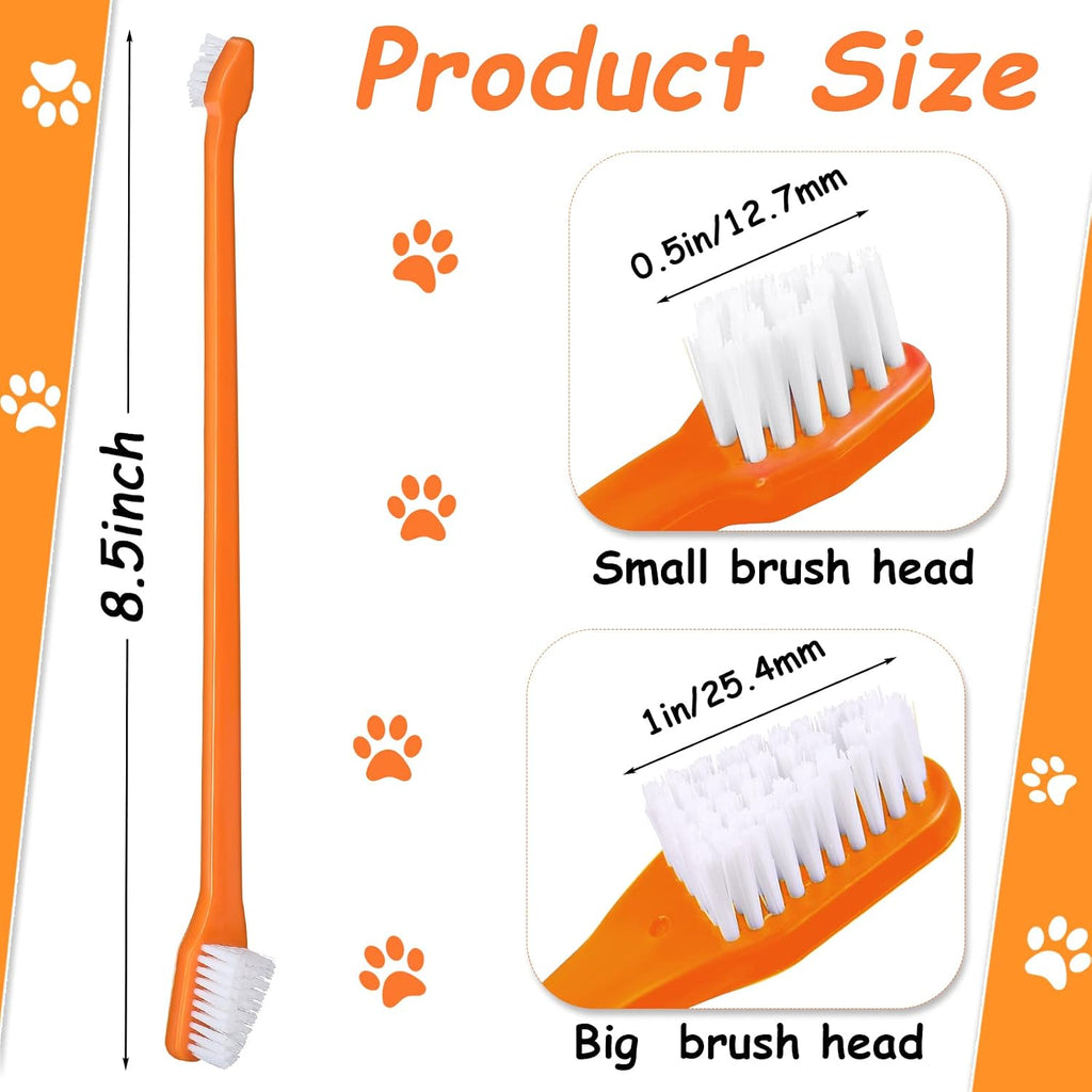 Close up of Honeydak dual headed toothbrush showing soft nylon bristles.