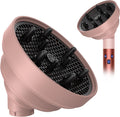 KingKam upgraded diffuser attachment for Dyson Airwrap front view highlighting light pink silicone body