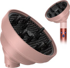 KingKam upgraded diffuser attachment for Dyson Airwrap front view highlighting light pink silicone body
