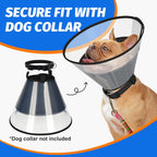 Dog Cone Collar with Soft Liner to Stop Licking, Elizabeth Recovery Collar After Surgery for Large Medium Dogs, Comfortable Pet Head Cone Alternative for Neutering Spay Injury (L) - Image 9