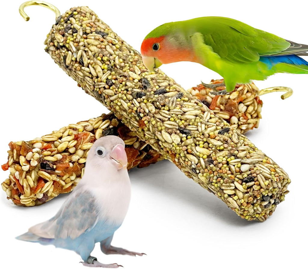 Fhiny 4 PCS Parakeet Treats, Donut Shaped Natural Grain Cockatiel Food with Fruits Vegetables Flowers and Herbs Bird Chew Toys for Parrot Conure Lovebird Training Rewards and Beak Grinding - Image 10