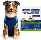 Surgi Snuggly dog surgery recovery suit front view on a golden retriever