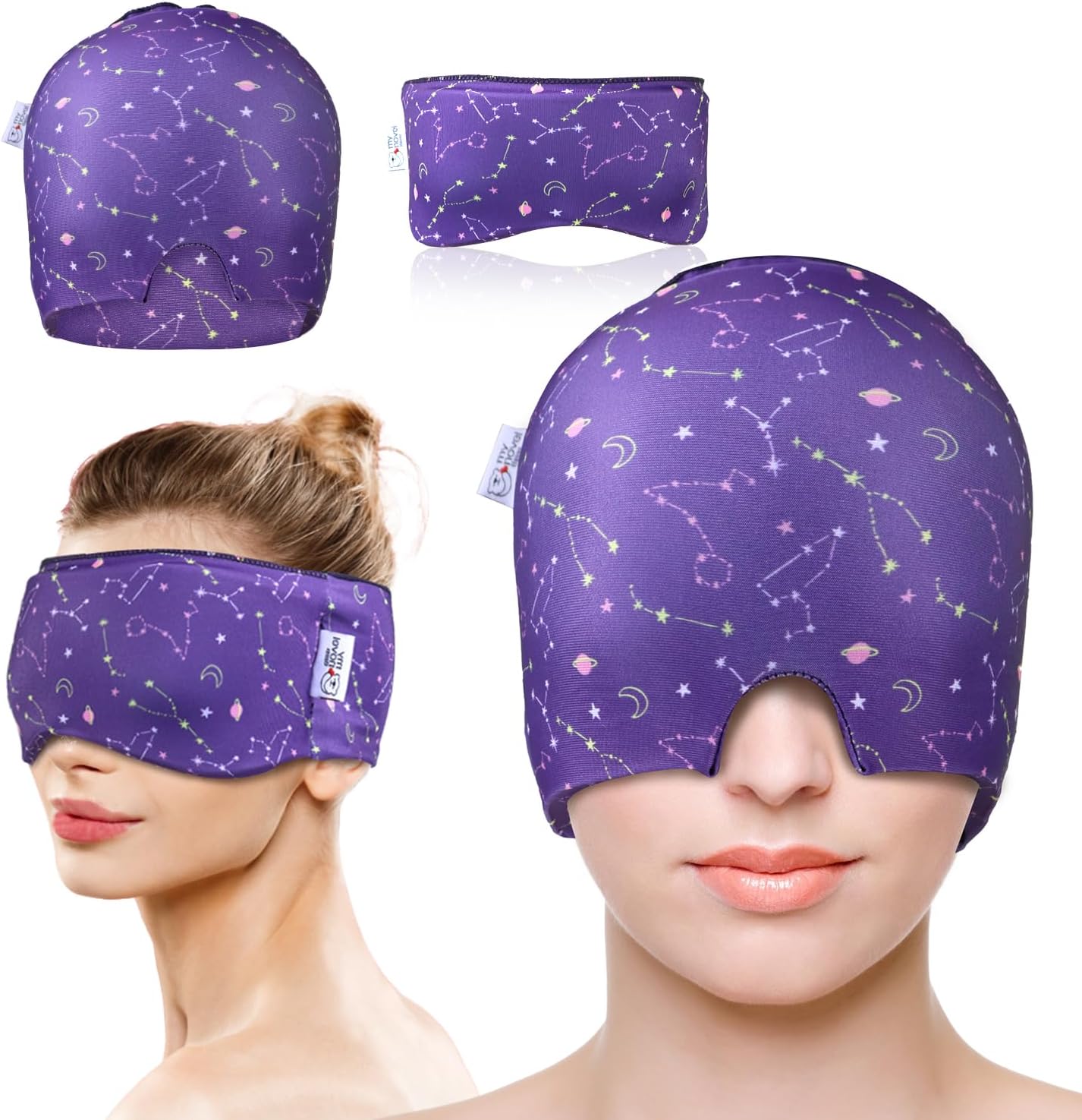 My Novel Things Migraine Relief Cap front view for headache