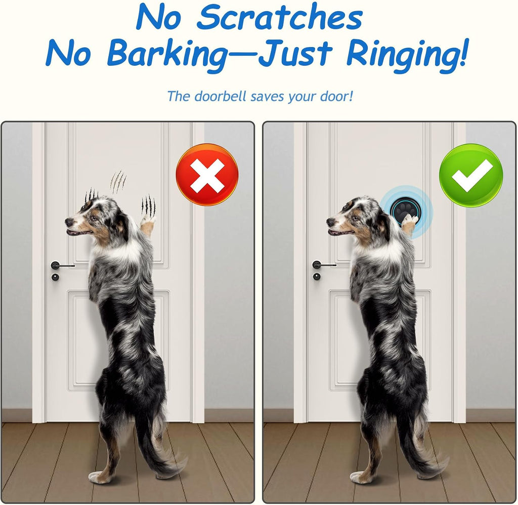 Soft Ring Blk Dog Bells to Go Outside - Wireless Dog Door Bell with 1000ft Range, 60 Melodies, LED, Waterproof Potty Training Bell for Dogs - Dog Door Bells for Potty Training(1 Bell & 1 Receiver) - Image 9