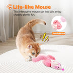Migipaws Automatic Cat Toys, Plush Cat Mouse Toy, Interactive Toy for Indoor Cats, Smart Moving Kitten Toy, Rechargeable (Pink) - Image 2