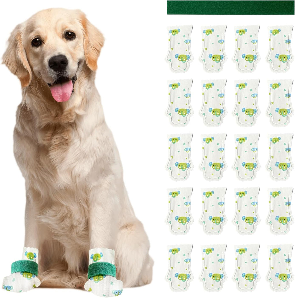 Disposable Dog Booties for Dog Cats, Pet Booties Waterproof and Breathable with Adjustable Velcro,Unstoppable Paw Protectors for Large,Small and Medium, 20 Counts (Large) - Image 10