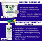BioTurf BioFill eight pound granular turf infill bucket for dog urine odor absorption.