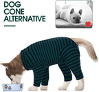 Kuoser anti licking snugly suit worn by a medium dog as a cone alternative.