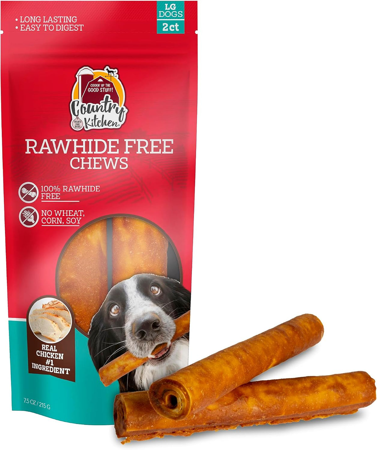 Premium imported Country Kitchen dog chews packaging