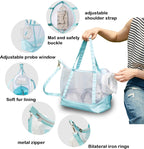 Top view of cat carrier pouch with drawstring window open