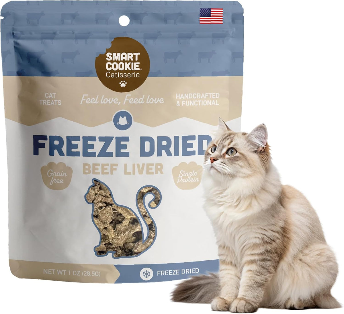 Authentic Smart Cookie Barkery one ounce cat treat packaging back details