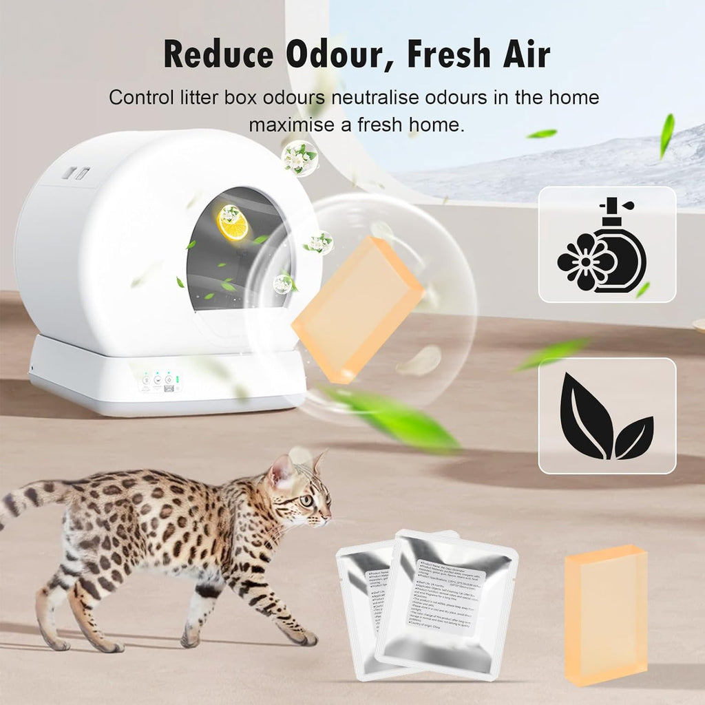 Fenkabs automatic litter box deodorizer 360 degree odor lock technology
