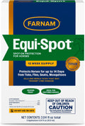 Farnam Equi-Spot horse fly control front view packaging showing twelve week supply text