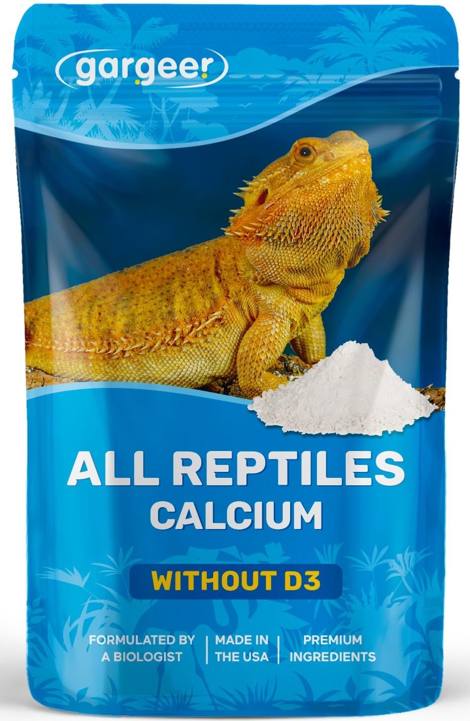 Professional grade calcium dust for terrarium pets