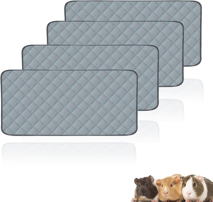4 Pack Guinea Pig Cage Liners Washable Guinea Pig Bedding Reusable Waterproof Super Absorbent Guinea Pig Pee Pads Anti Slip Mat for Small Animals Rabbit Hamster Rat -28 x 14 Inch - Image 11